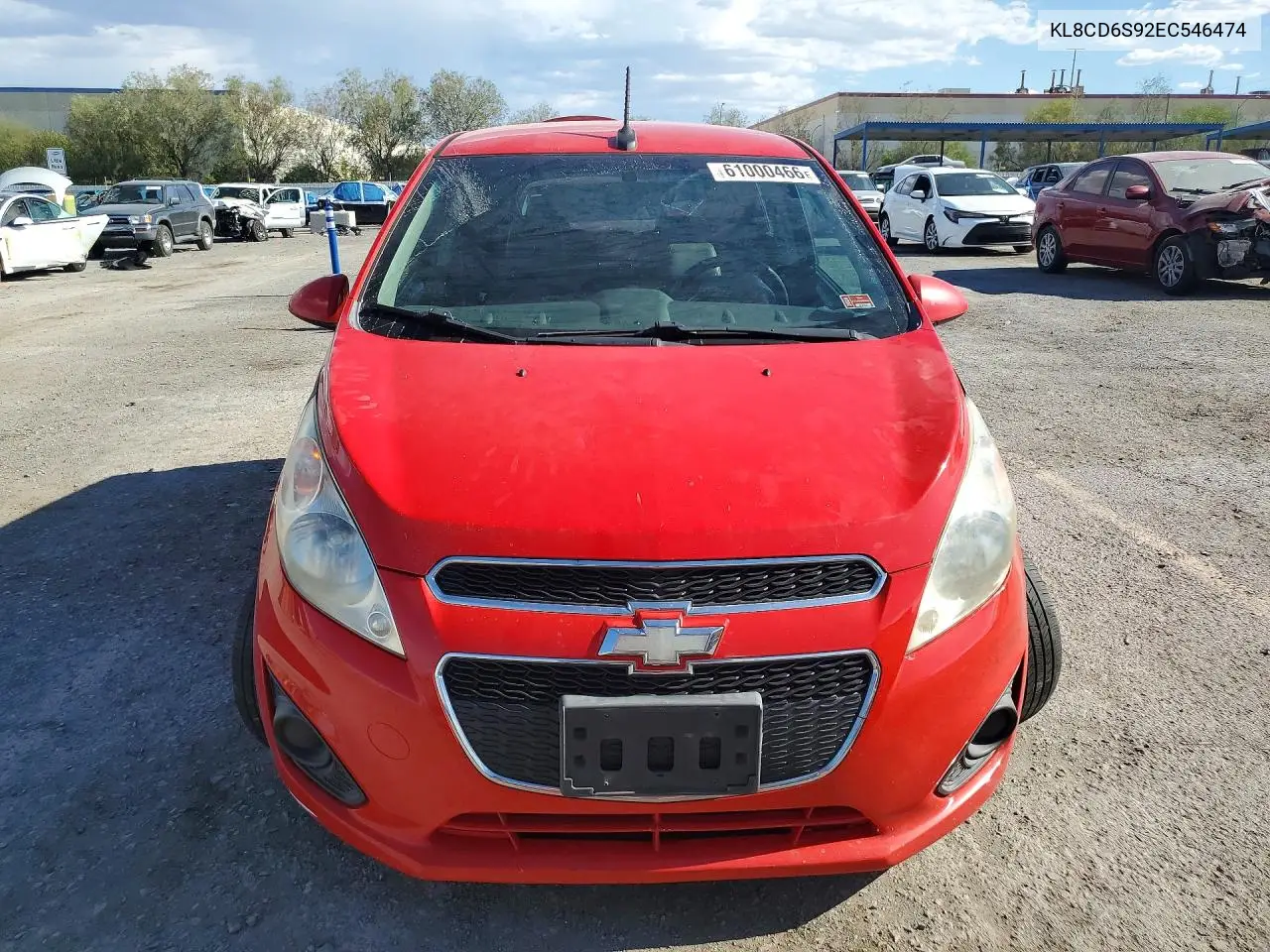 2014 Chevrolet Spark 1Lt VIN: KL8CD6S92EC546474 Lot: 61000466