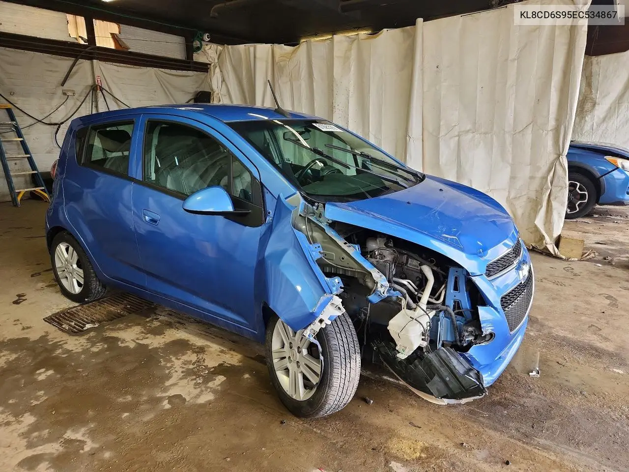 2014 Chevrolet Spark 1Lt VIN: KL8CD6S95EC534867 Lot: 61925566