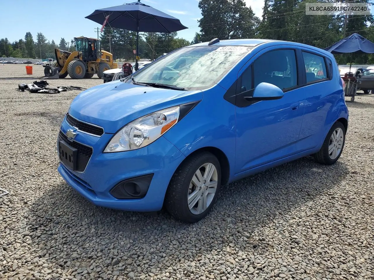 2015 Chevrolet Spark Ls VIN: KL8CA6S91FC742240 Lot: 58162526
