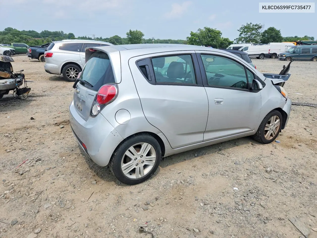 2015 Chevrolet Spark 1Lt VIN: KL8CD6S99FC735477 Lot: 61221276