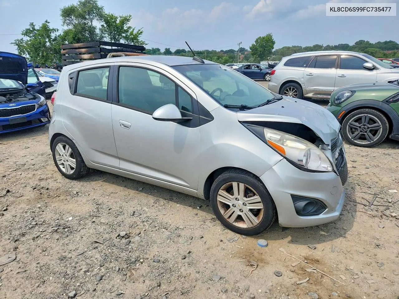 2015 Chevrolet Spark 1Lt VIN: KL8CD6S99FC735477 Lot: 61221276
