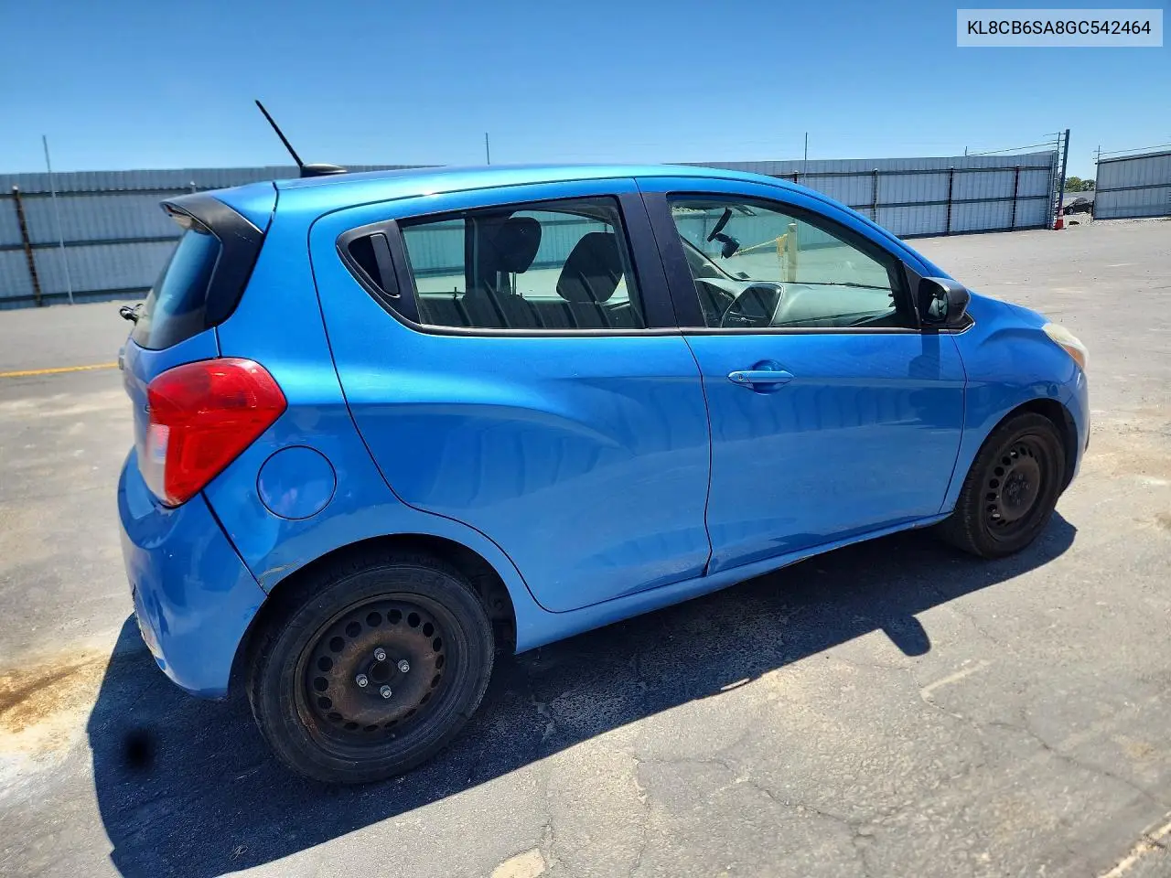 2016 Chevrolet Spark Ls VIN: KL8CB6SA8GC542464 Lot: 59004516