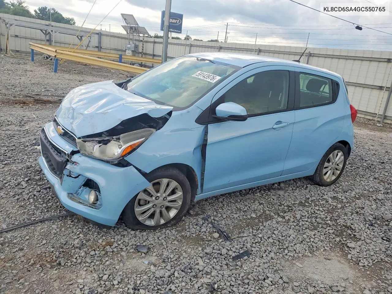 2016 Chevrolet Spark 1Lt VIN: KL8CD6SA4GC550765 Lot: 59143976