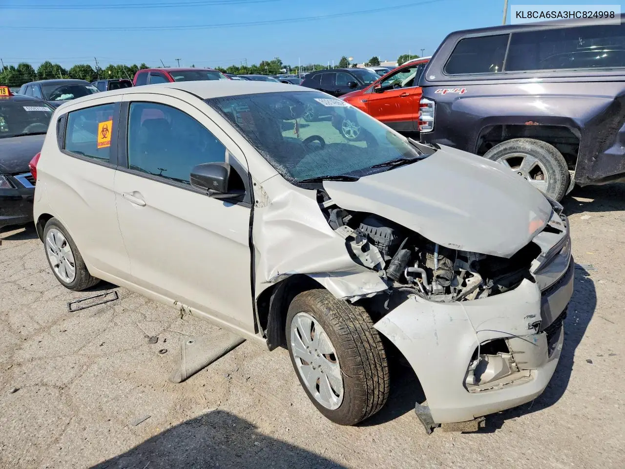 2017 Chevrolet Spark Ls VIN: KL8CA6SA3HC824998 Lot: 60914996