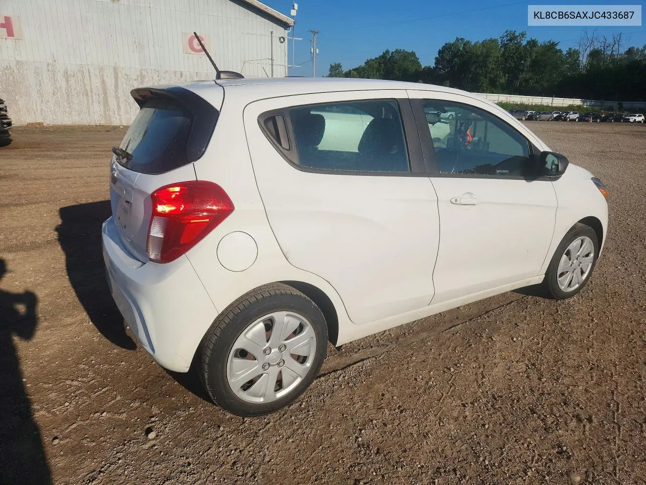 2018 Chevrolet Spark Ls VIN: KL8CB6SAXJC433687 Lot: 60606986