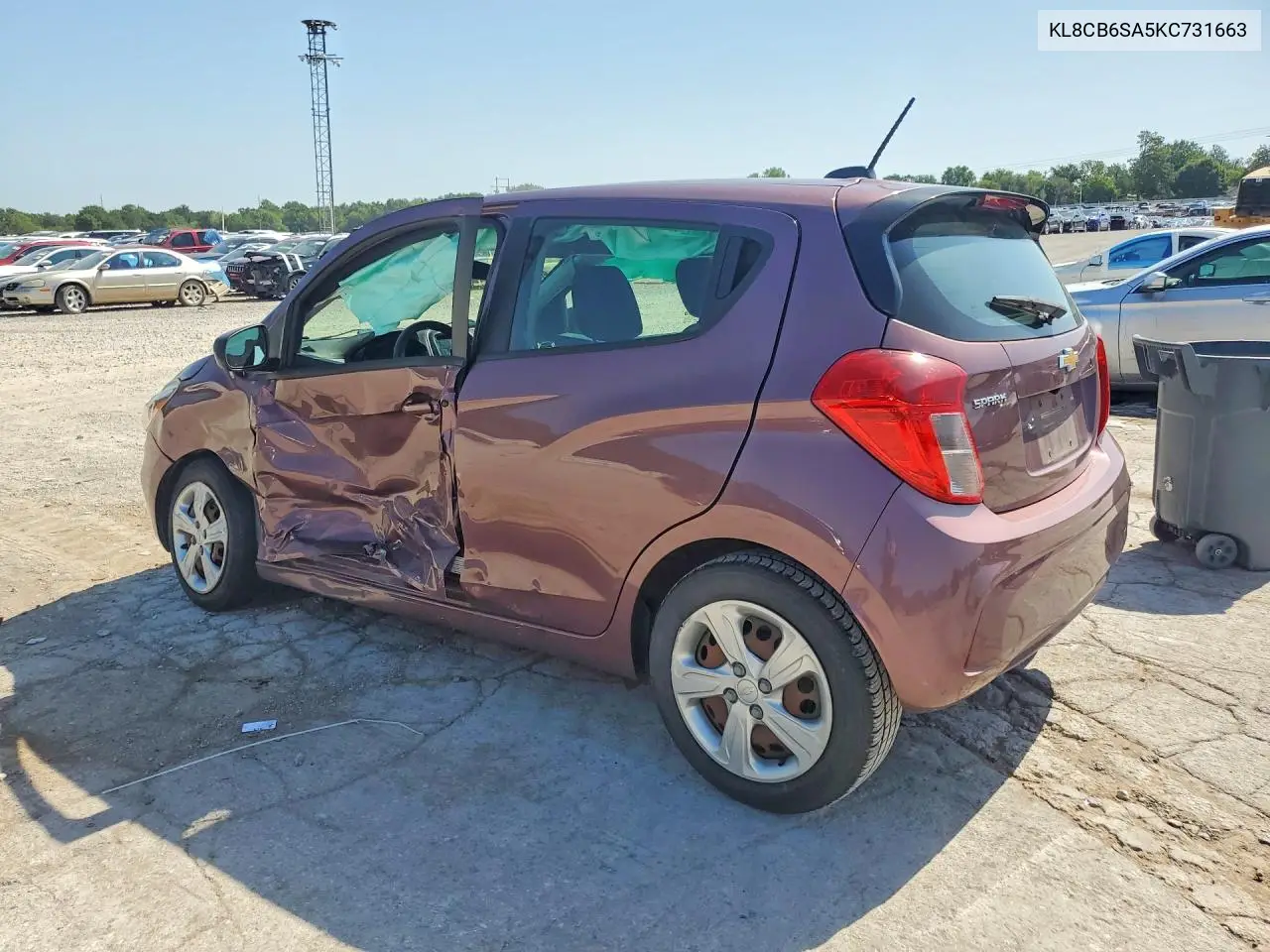 2019 Chevrolet Spark Ls VIN: KL8CB6SA5KC731663 Lot: 61755276