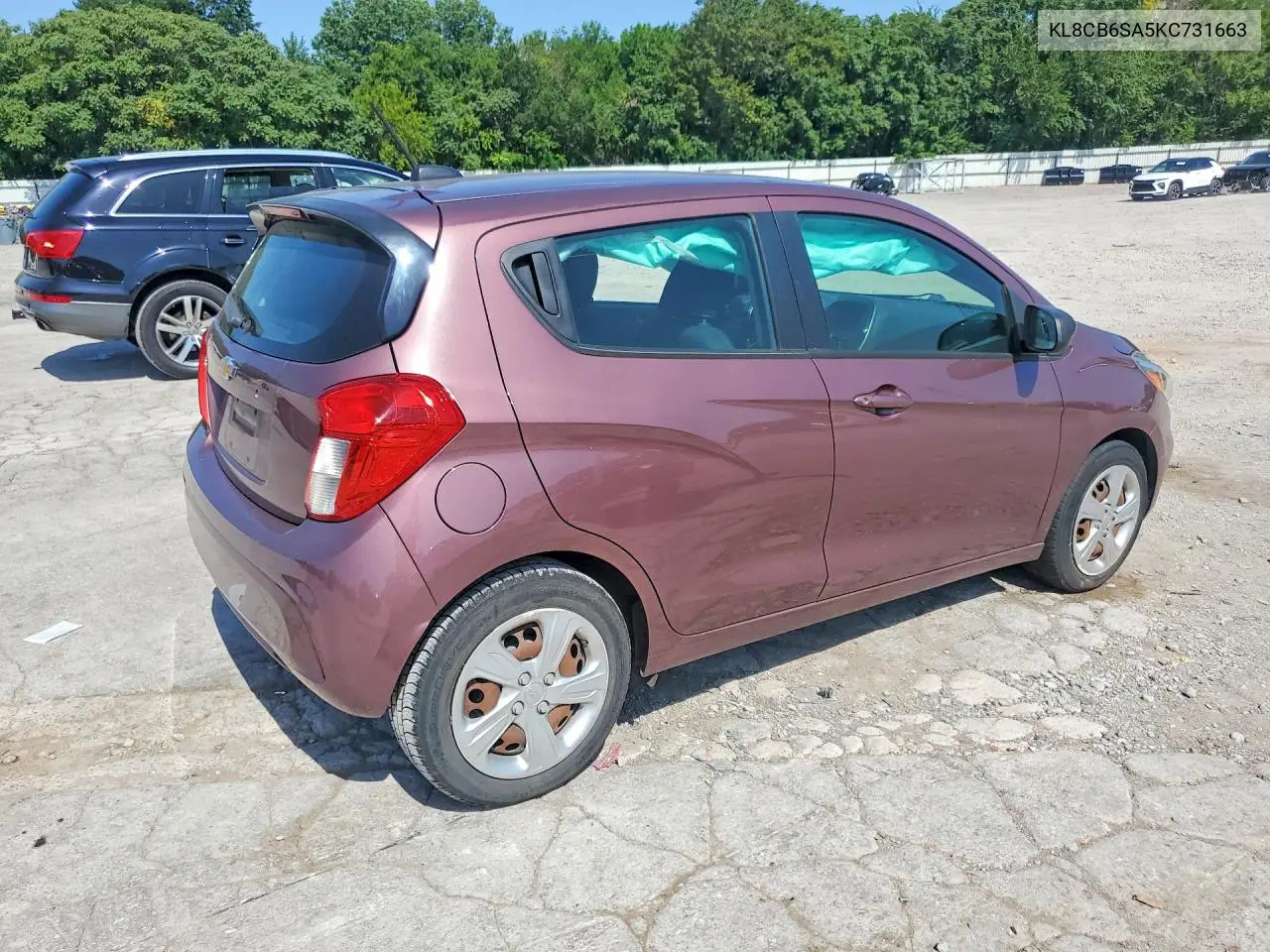 2019 Chevrolet Spark Ls VIN: KL8CB6SA5KC731663 Lot: 61755276