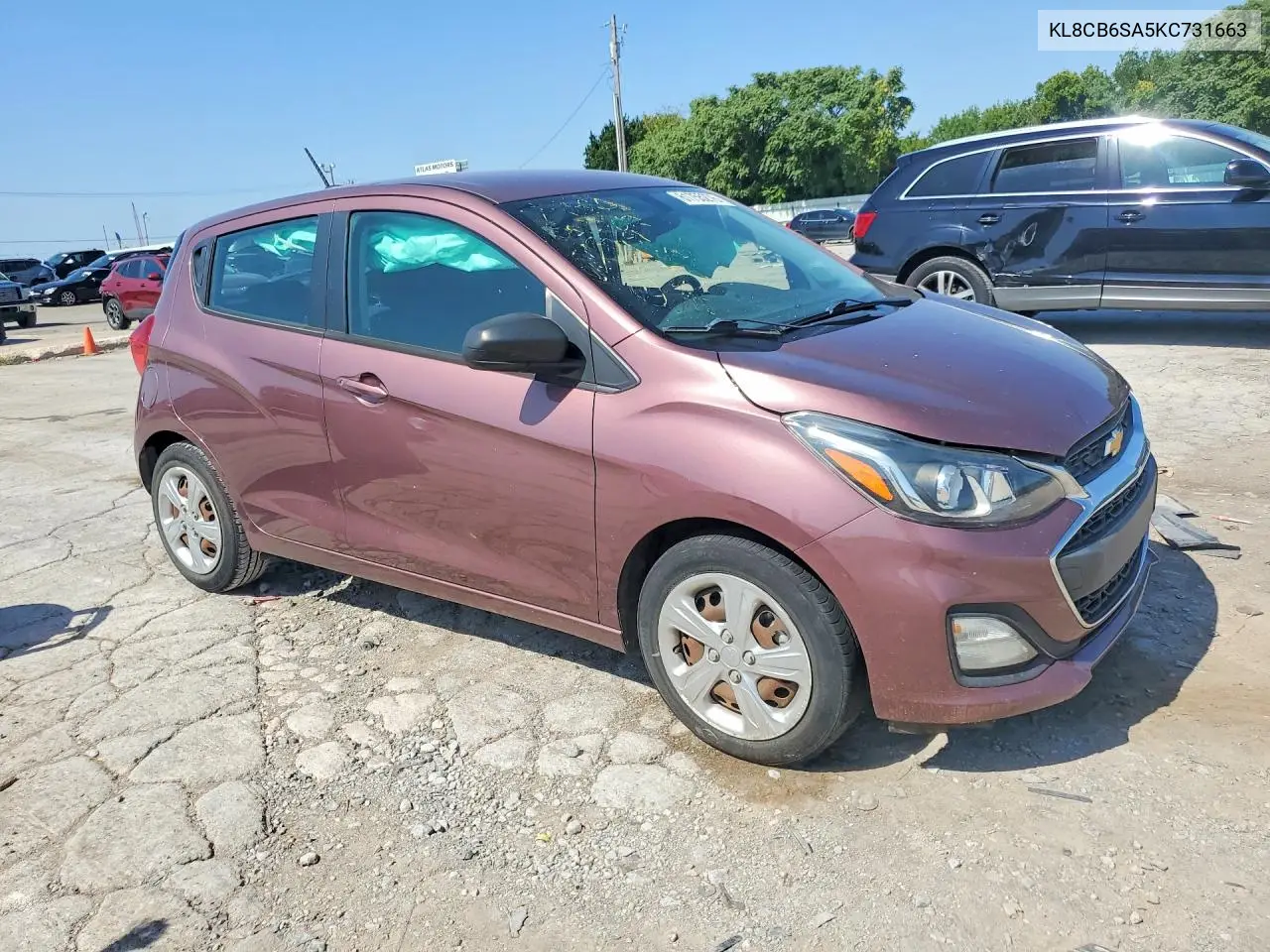 2019 Chevrolet Spark Ls VIN: KL8CB6SA5KC731663 Lot: 61755276