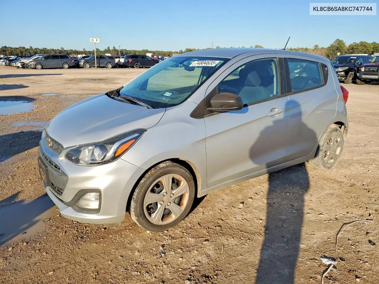2019 Chevrolet Spark Ls VIN: KL8CB6SA8KC747744 Lot: 74804635
