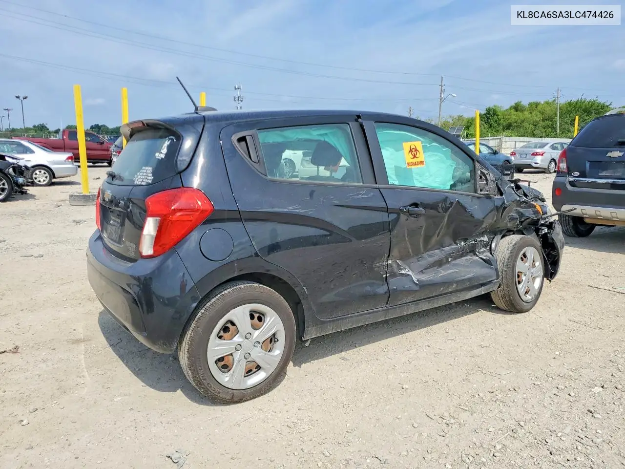 2020 Chevrolet Spark Ls VIN: KL8CA6SA3LC474426 Lot: 60213636