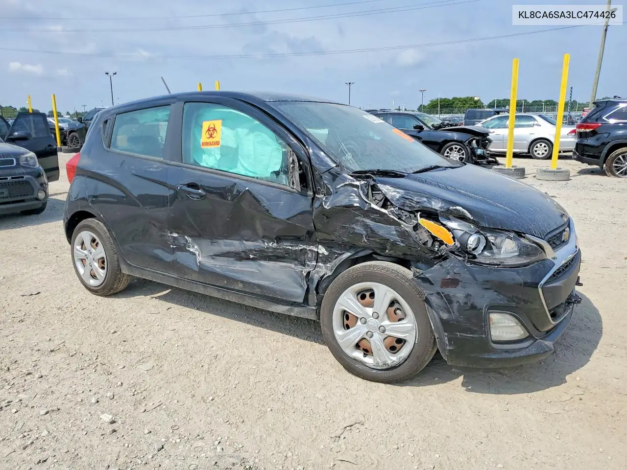 2020 Chevrolet Spark Ls VIN: KL8CA6SA3LC474426 Lot: 60213636