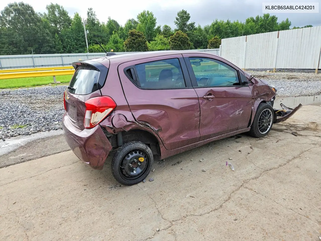 2020 Chevrolet Spark Ls VIN: KL8CB6SA8LC424201 Lot: 60795176