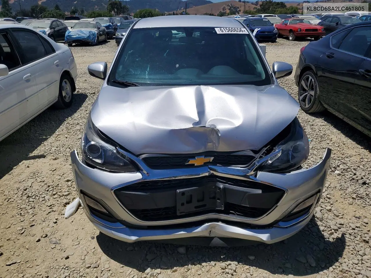 2020 Chevrolet Spark 1Lt VIN: KL8CD6SA2LC461805 Lot: 61560656