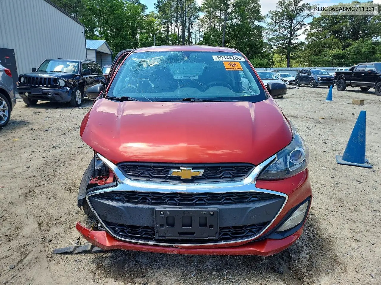 2021 Chevrolet Spark Ls VIN: KL8CB6SA8MC711331 Lot: 59144286