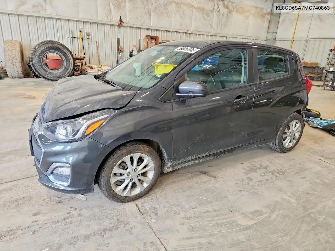 2021 Chevrolet Spark 1Lt VIN: KL8CD6SA7MC740863 Lot: 59639406