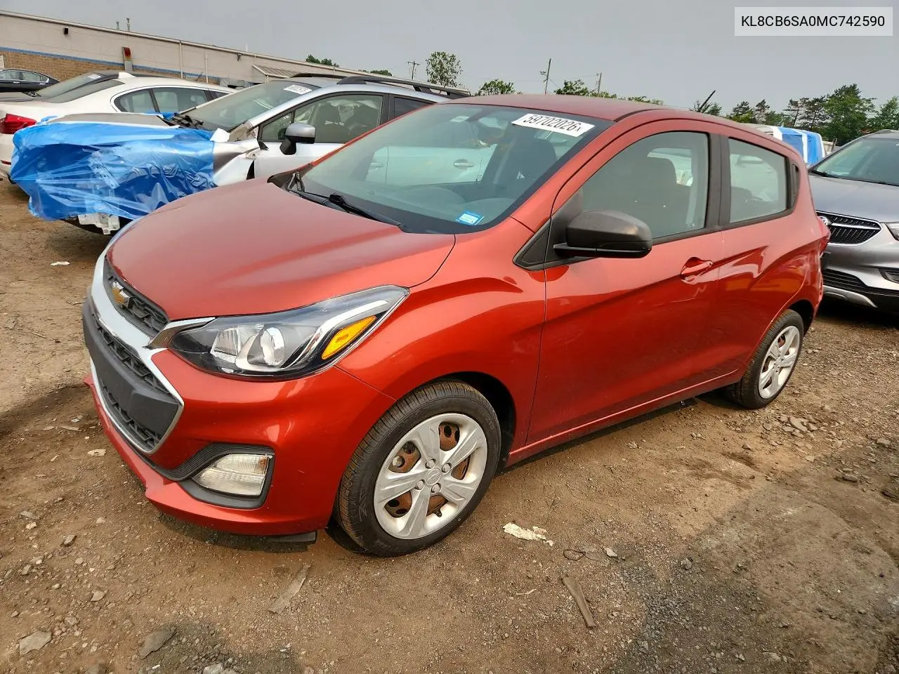 2021 Chevrolet Spark Ls VIN: KL8CB6SA0MC742590 Lot: 59702026