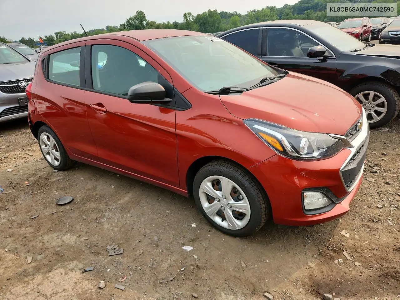 2021 Chevrolet Spark Ls VIN: KL8CB6SA0MC742590 Lot: 59702026