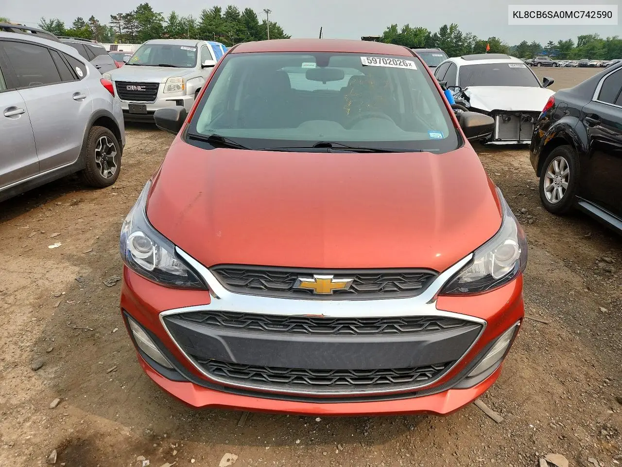 2021 Chevrolet Spark Ls VIN: KL8CB6SA0MC742590 Lot: 59702026