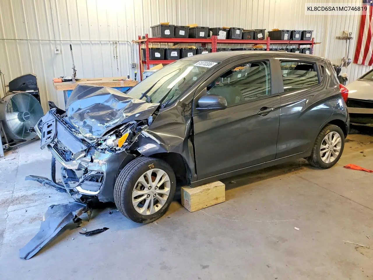 2021 Chevrolet Spark 1Lt VIN: KL8CD6SA1MC746819 Lot: 61070306