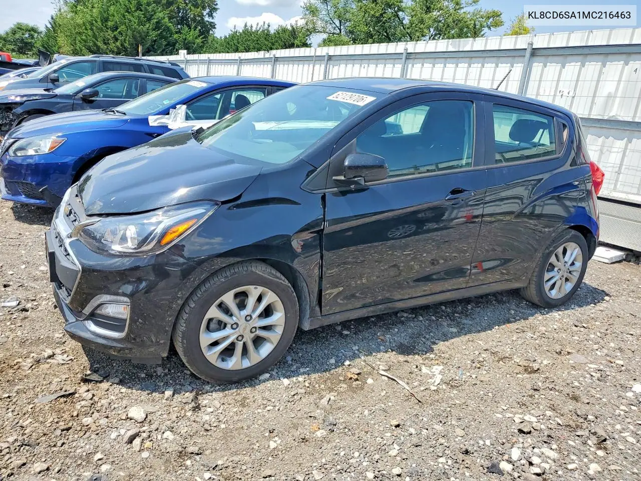 2021 Chevrolet Spark 1Lt VIN: KL8CD6SA1MC216463 Lot: 62129706