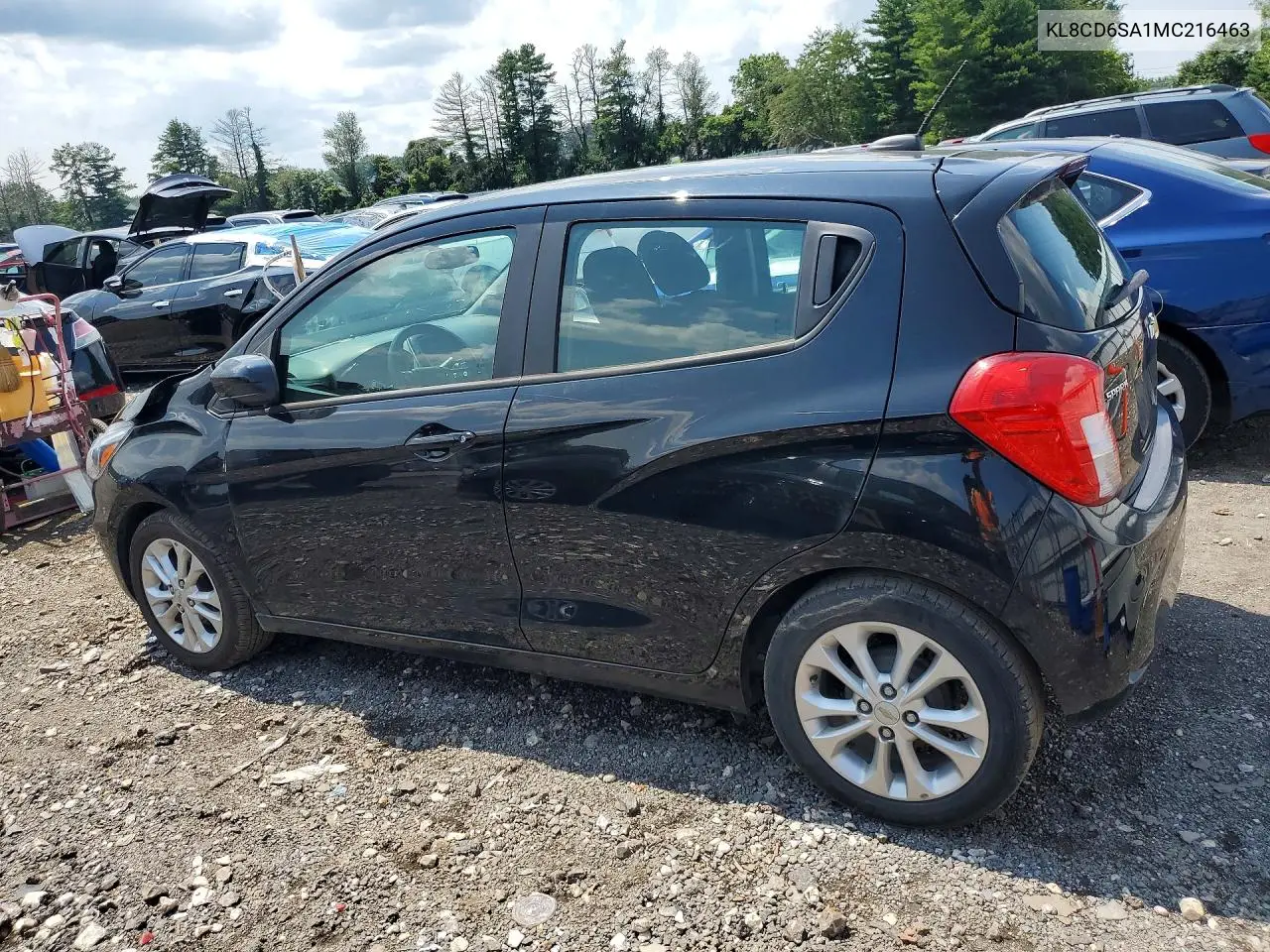2021 Chevrolet Spark 1Lt VIN: KL8CD6SA1MC216463 Lot: 62129706
