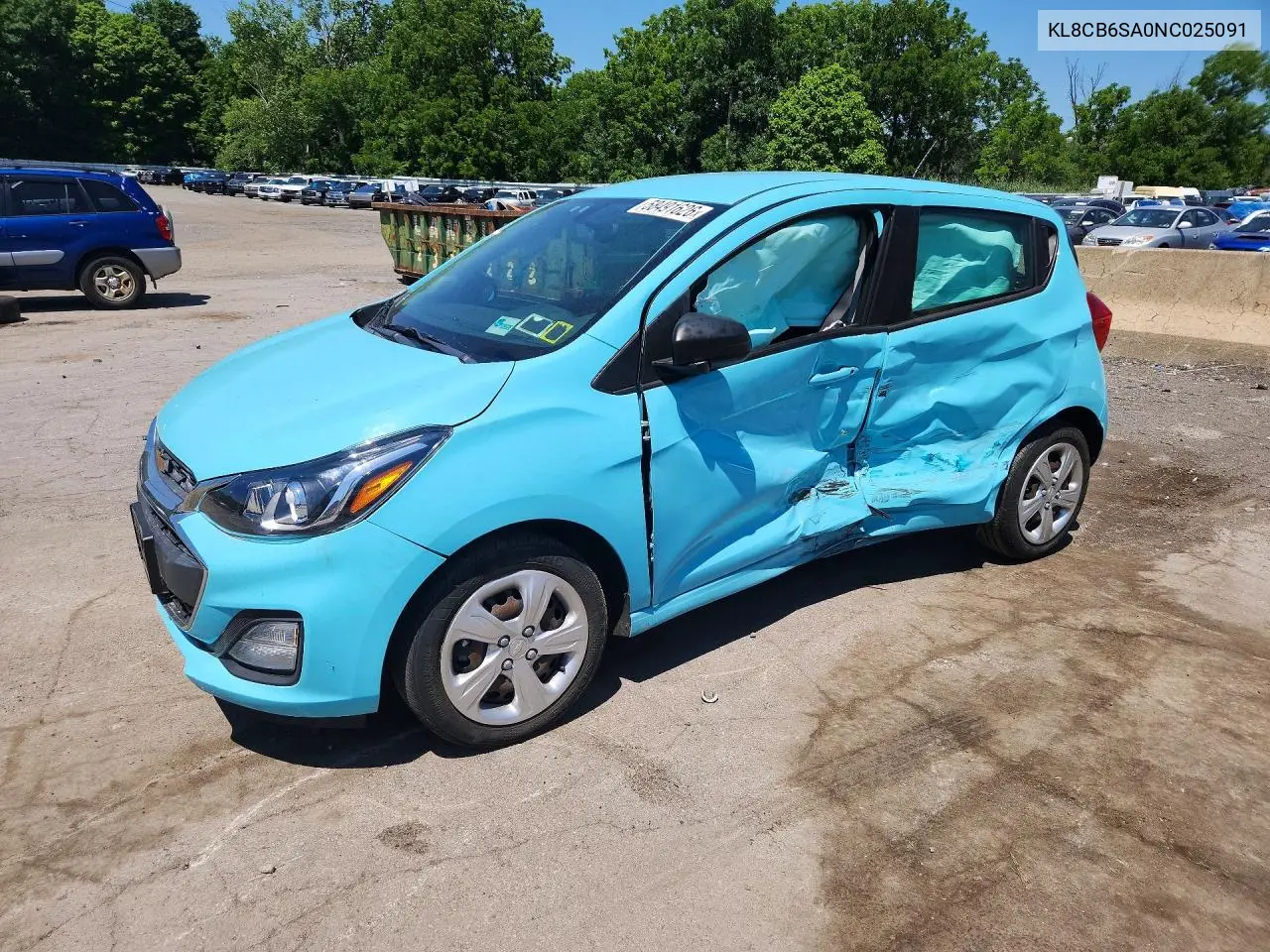 2022 Chevrolet Spark Ls VIN: KL8CB6SA0NC025091 Lot: 58491626