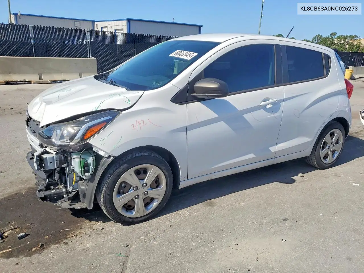 2022 Chevrolet Spark Ls VIN: KL8CB6SA0NC026273 Lot: 60632446