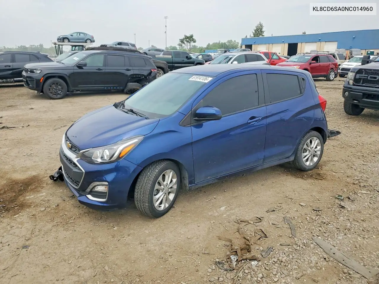 2022 Chevrolet Spark 1Lt VIN: KL8CD6SA0NC014960 Lot: 61914106