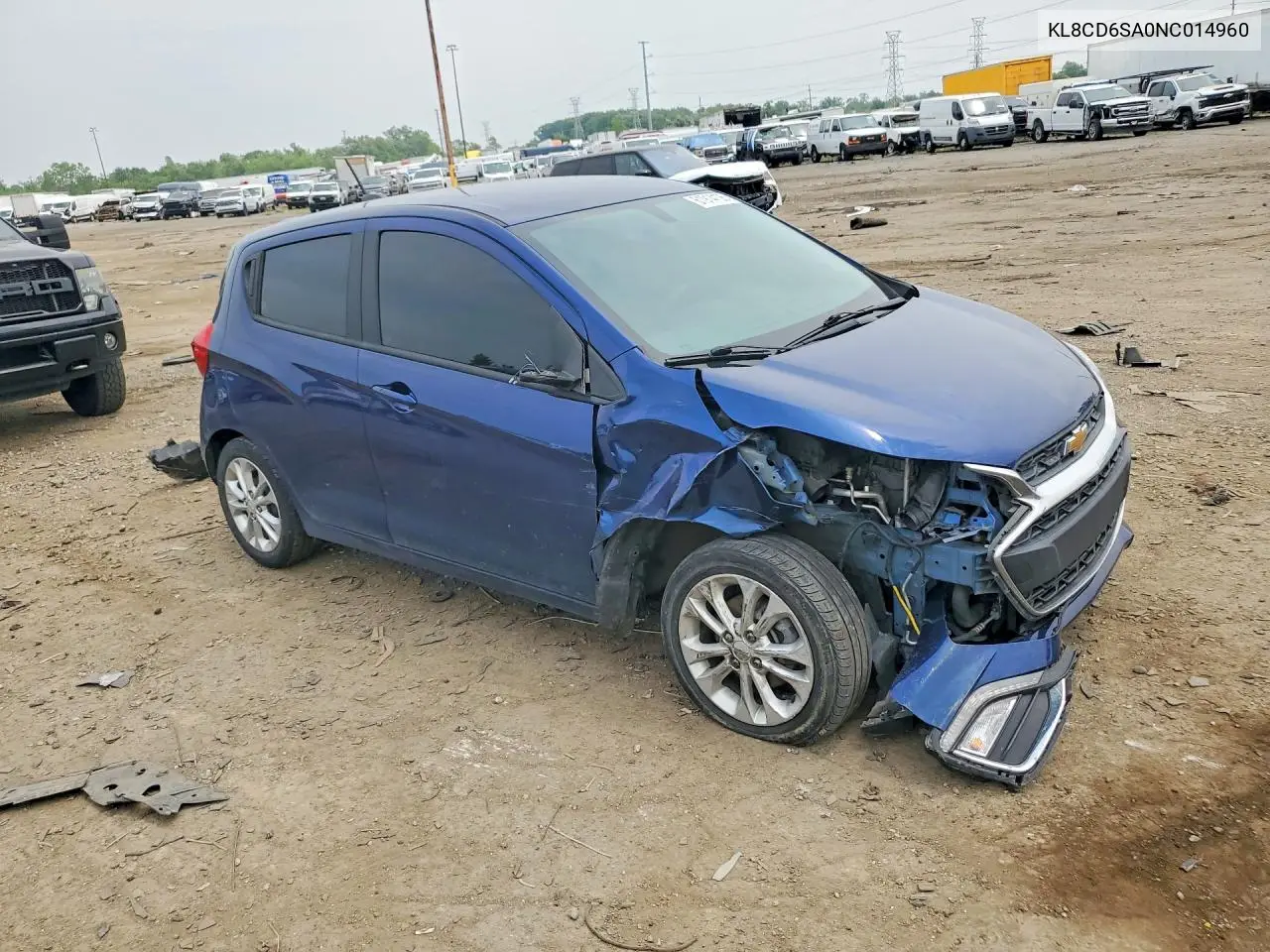 2022 Chevrolet Spark 1Lt VIN: KL8CD6SA0NC014960 Lot: 61914106