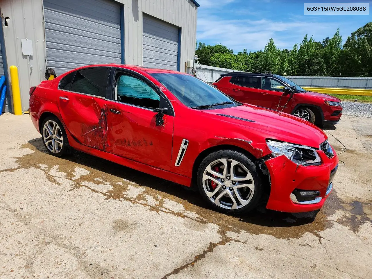 2016 Chevrolet Ss VIN: 6G3F15RW5GL208088 Lot: 53160596