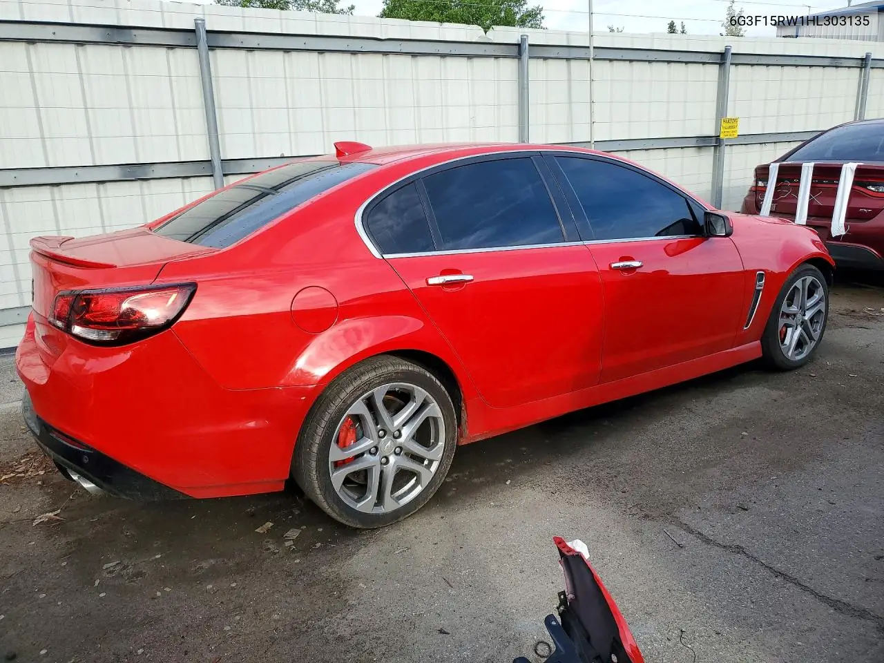 2017 Chevrolet Ss VIN: 6G3F15RW1HL303135 Lot: 48783086