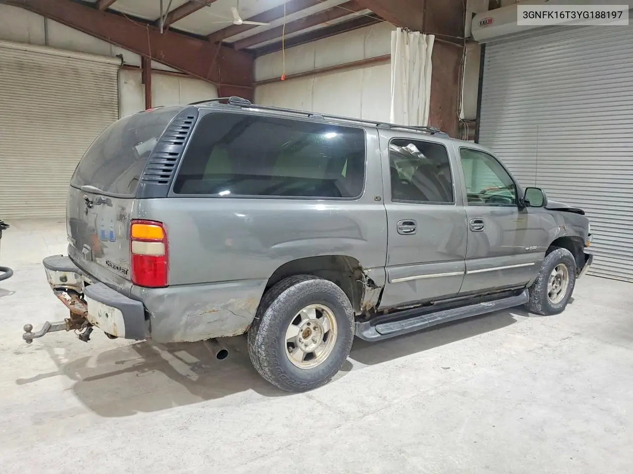 2000 Chevrolet Suburban K1500 VIN: 3GNFK16T3YG188197 Lot: 60860776