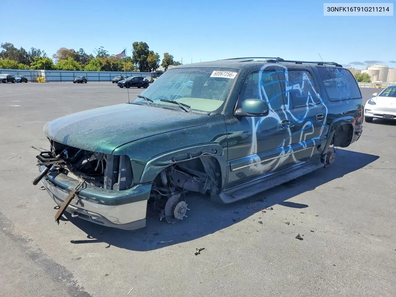 2001 Chevrolet Suburban K1500 VIN: 3GNFK16T91G211214 Lot: 60067256