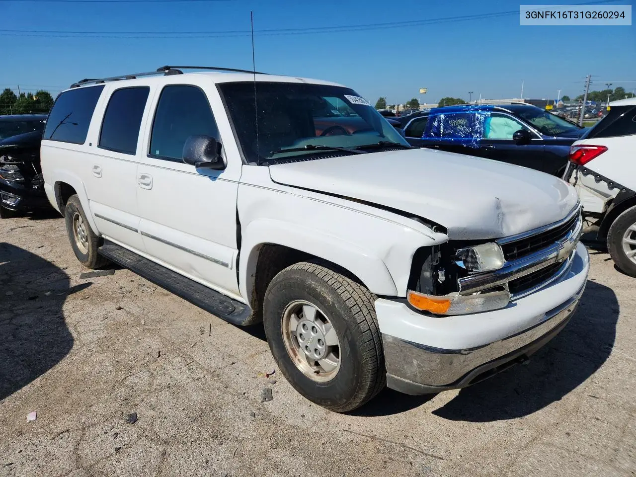 2001 Chevrolet Suburban K1500 VIN: 3GNFK16T31G260294 Lot: 60443506