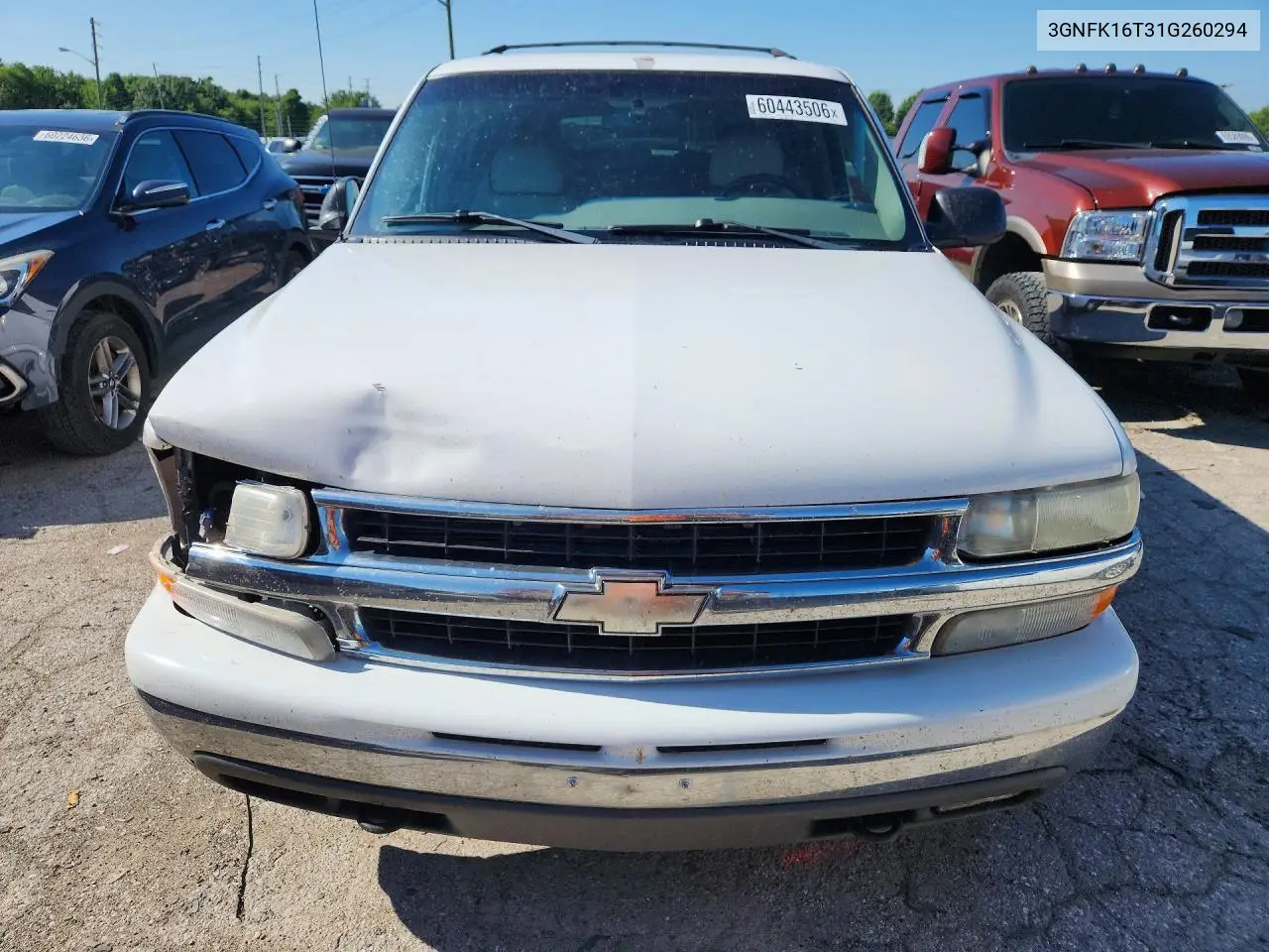 2001 Chevrolet Suburban K1500 VIN: 3GNFK16T31G260294 Lot: 60443506