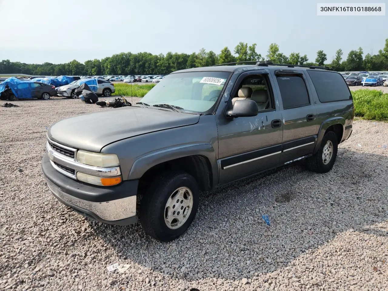 2001 Chevrolet Suburban K1500 VIN: 3GNFK16T81G188668 Lot: 60808926