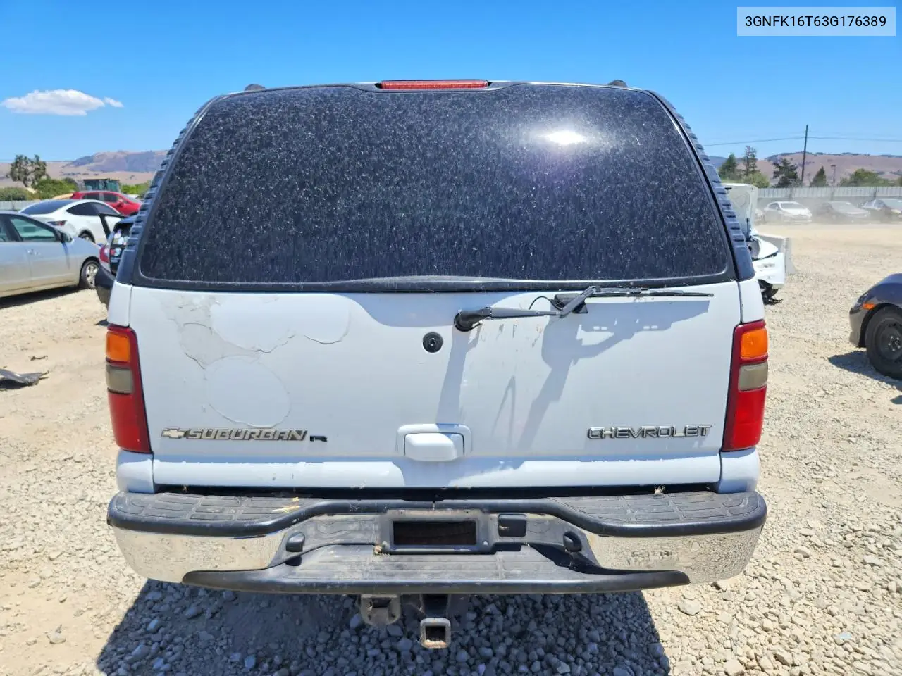 2003 Chevrolet Suburban K1500 VIN: 3GNFK16T63G176389 Lot: 50790696