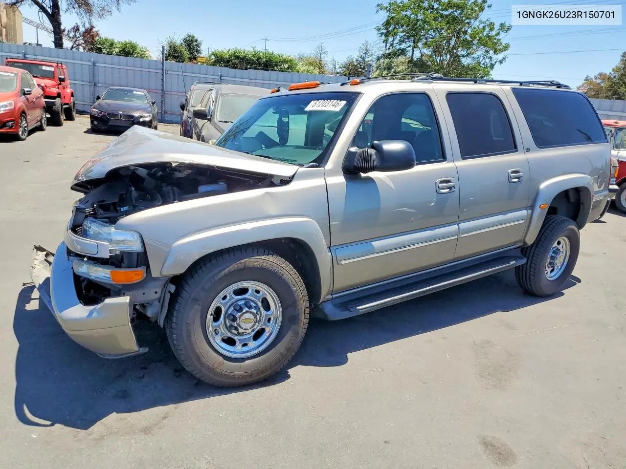2003 Chevrolet Suburban K2500 VIN: 1GNGK26U23R150701 Lot: 61203146