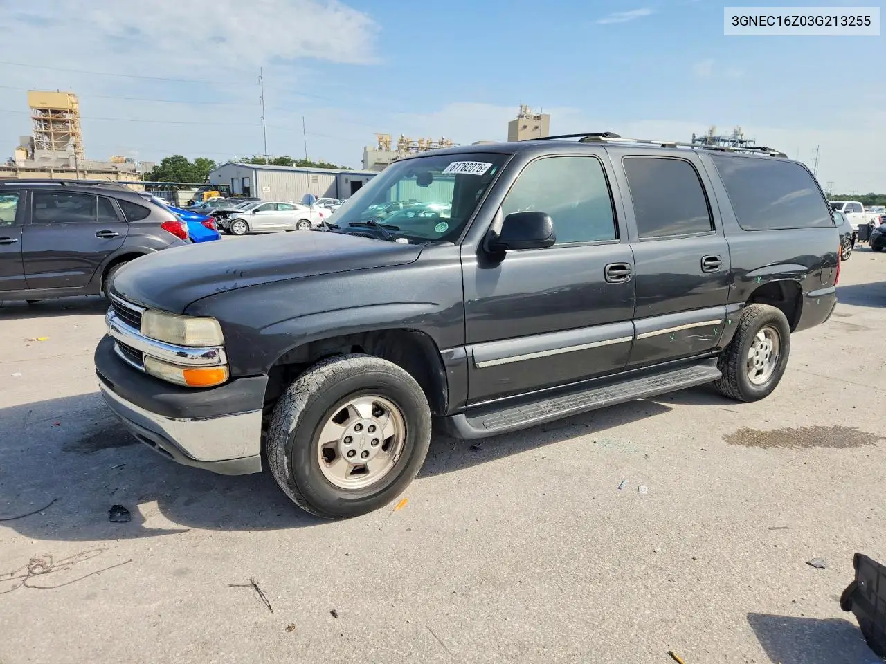 2003 Chevrolet Suburban C1500 VIN: 3GNEC16Z03G213255 Lot: 61782876