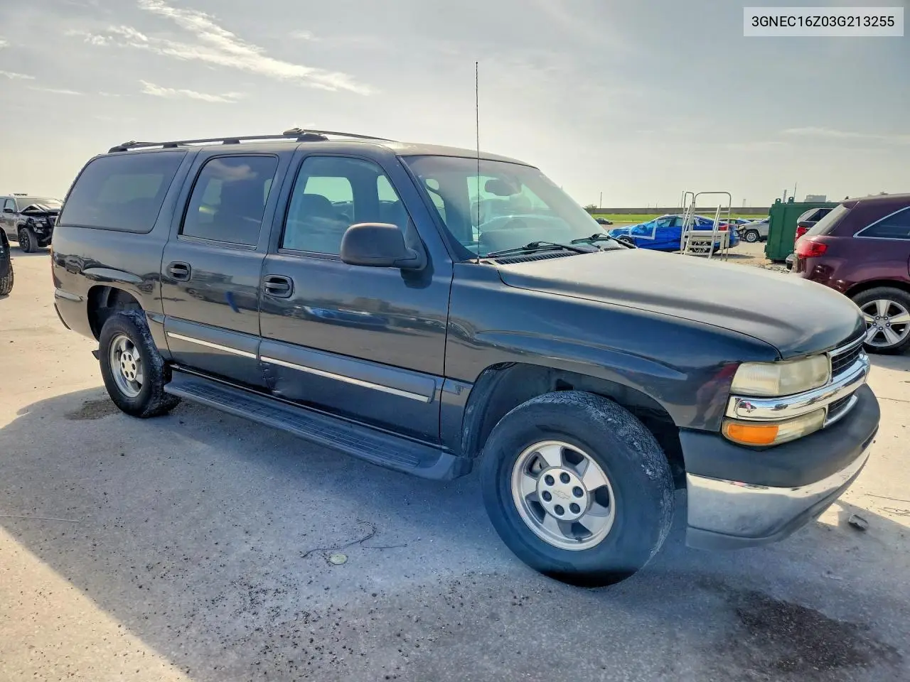 2003 Chevrolet Suburban C1500 VIN: 3GNEC16Z03G213255 Lot: 61782876