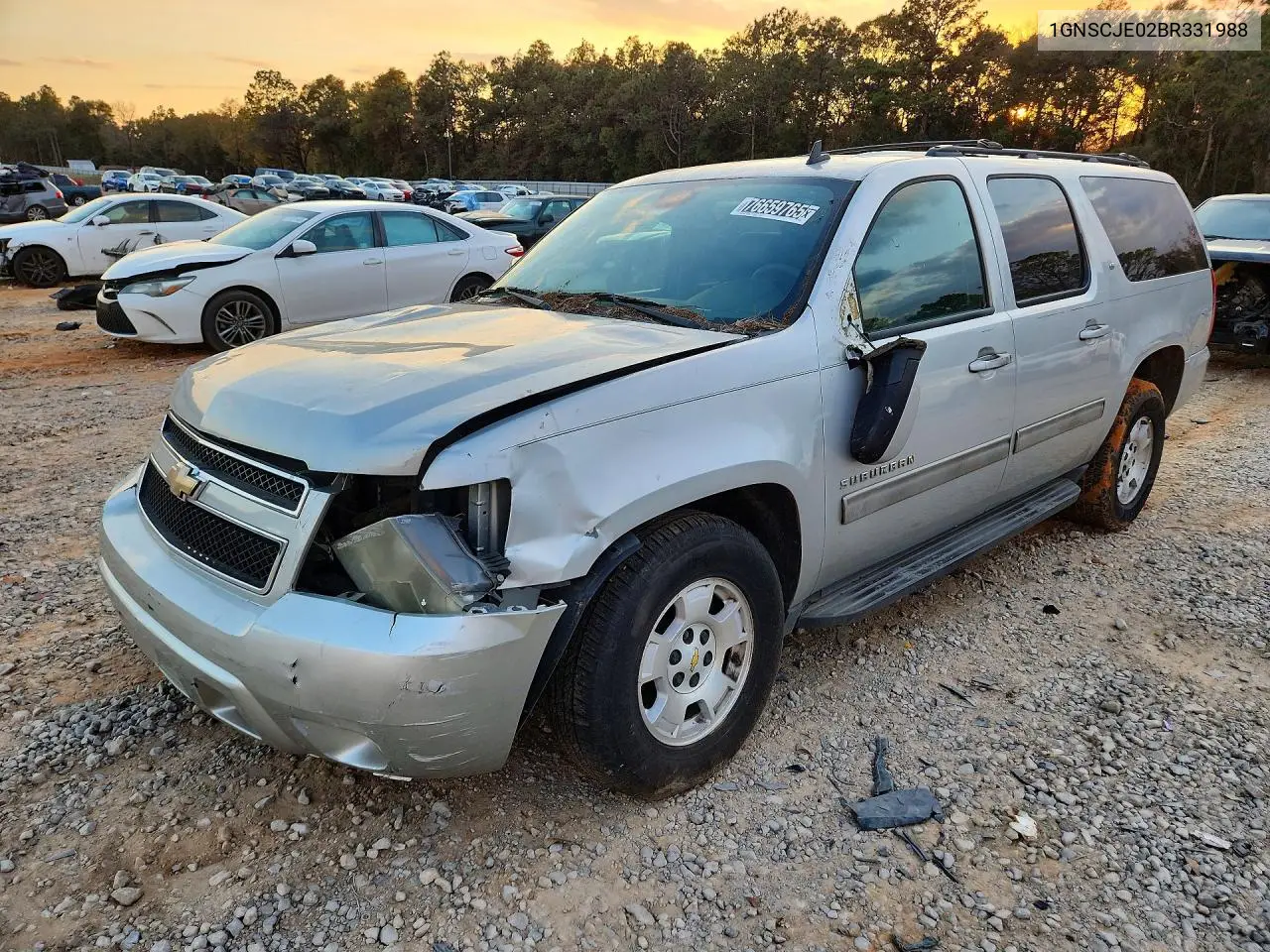 2011 Chevrolet Suburban C1500 Lt VIN: 1GNSCJE02BR331988 Lot: 52389856