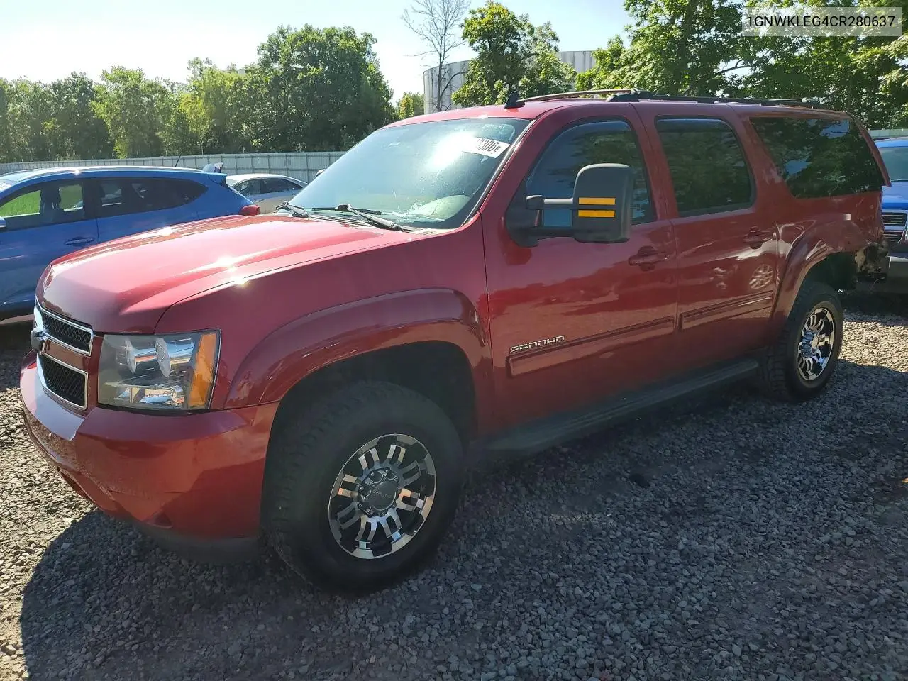 2012 Chevrolet Suburban K2500 Ls VIN: 1GNWKLEG4CR280637 Lot: 61883306