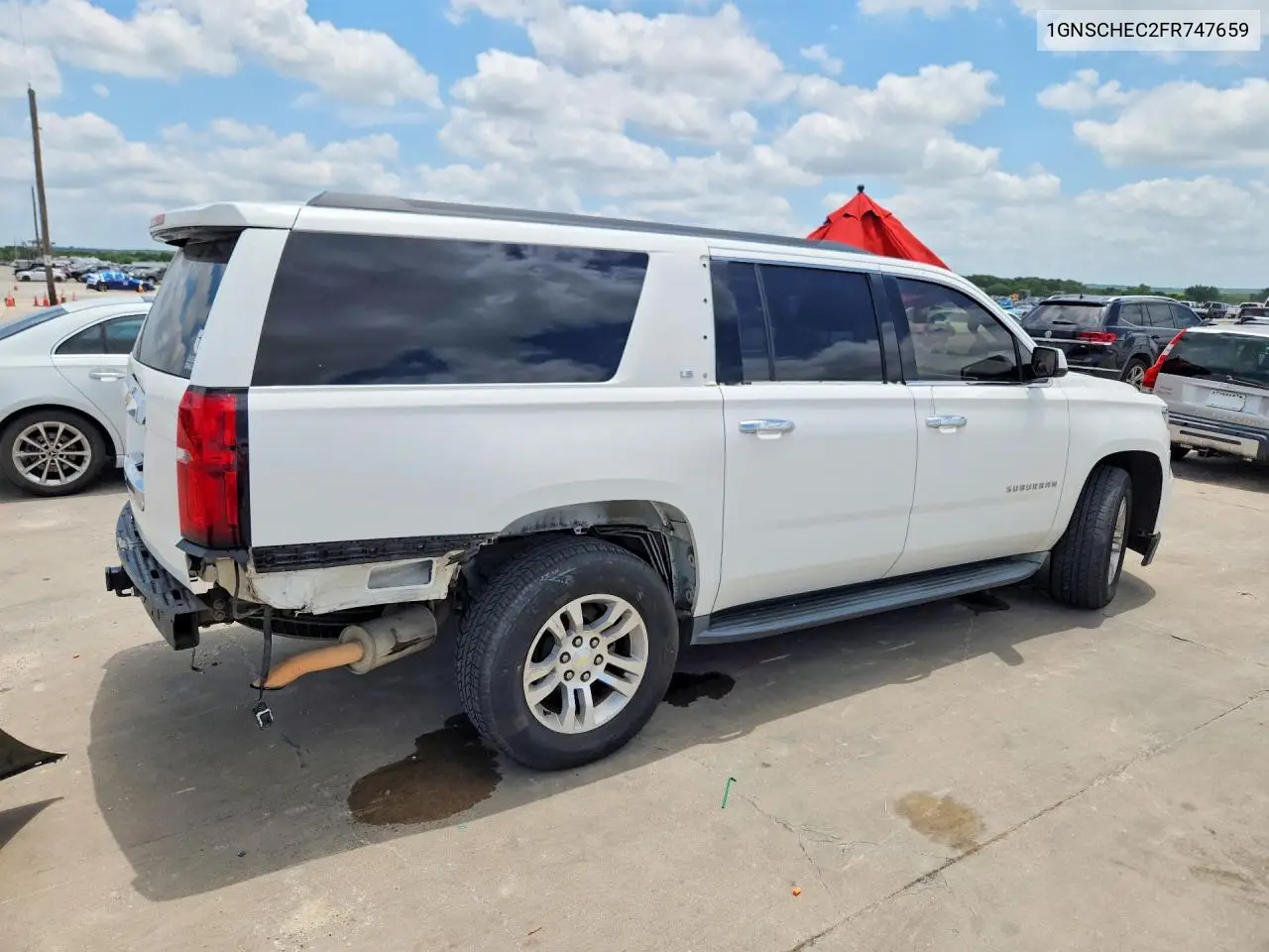 2015 Chevrolet Suburban C1500 Ls VIN: 1GNSCHEC2FR747659 Lot: 55897526