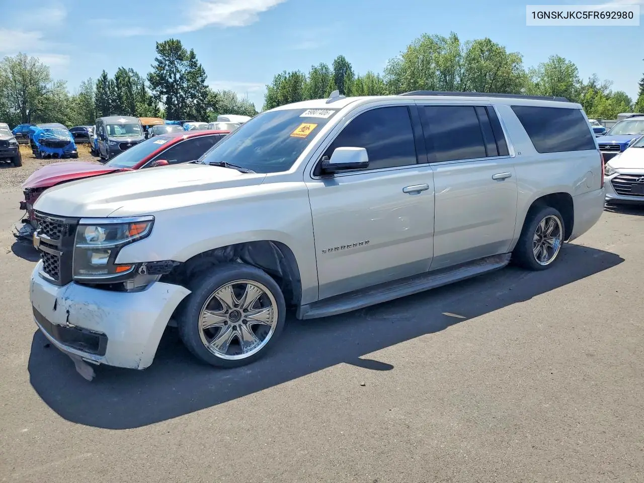 2015 Chevrolet Suburban K1500 Lt VIN: 1GNSKJKC5FR692980 Lot: 59807406