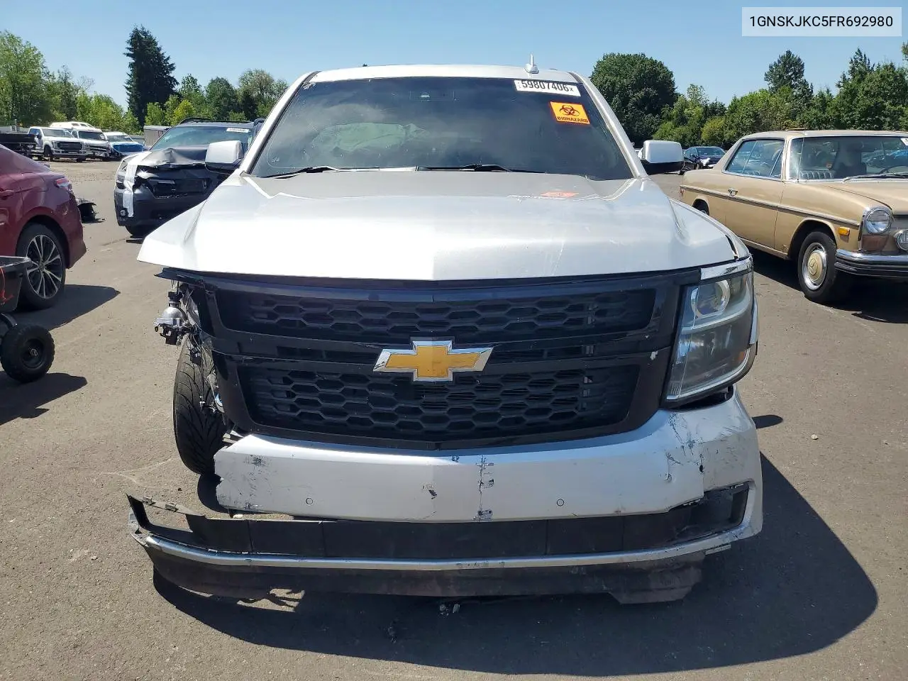 2015 Chevrolet Suburban K1500 Lt VIN: 1GNSKJKC5FR692980 Lot: 59807406