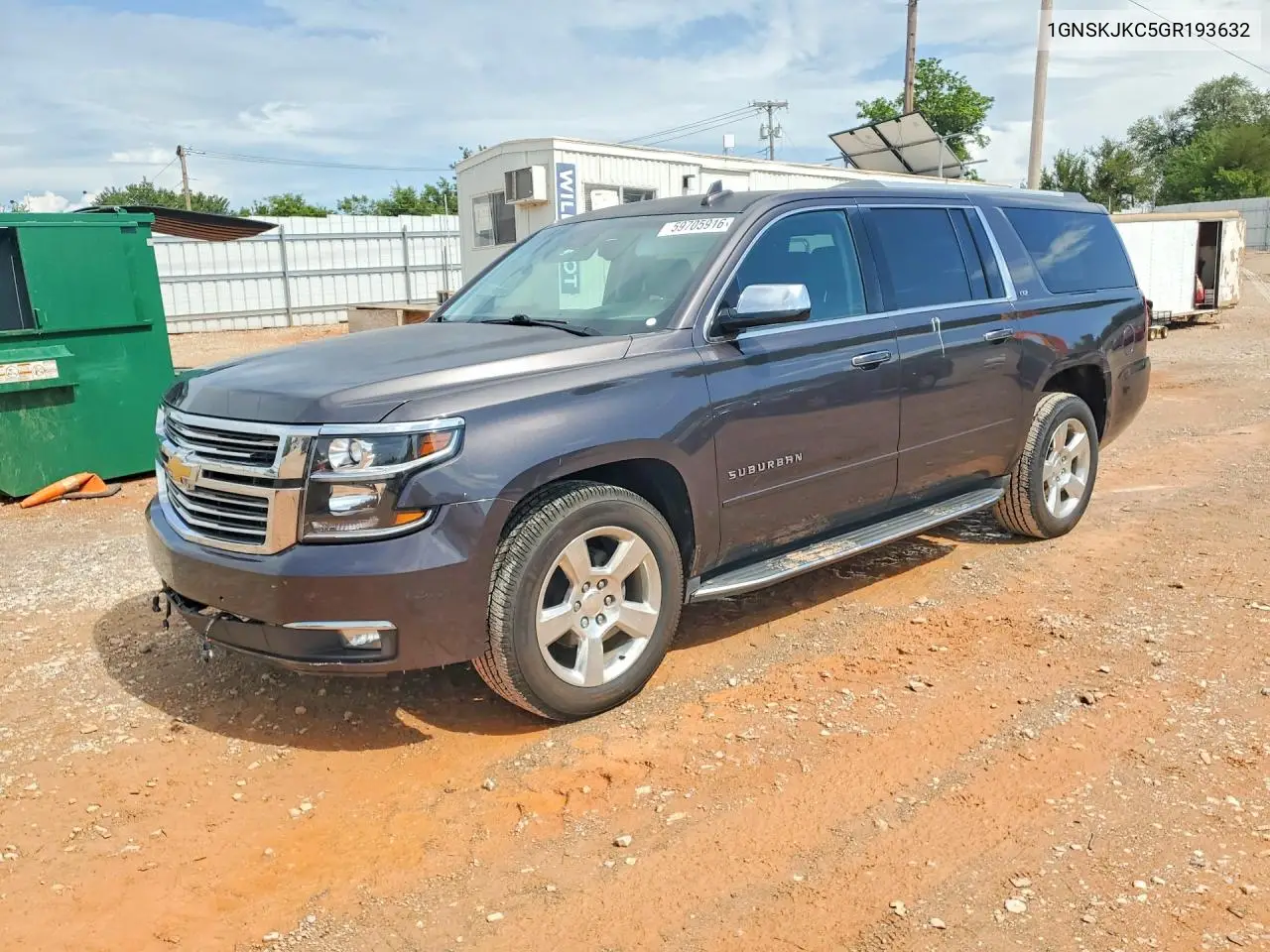 2016 Chevrolet Suburban K1500 Ltz VIN: 1GNSKJKC5GR193632 Lot: 59705916