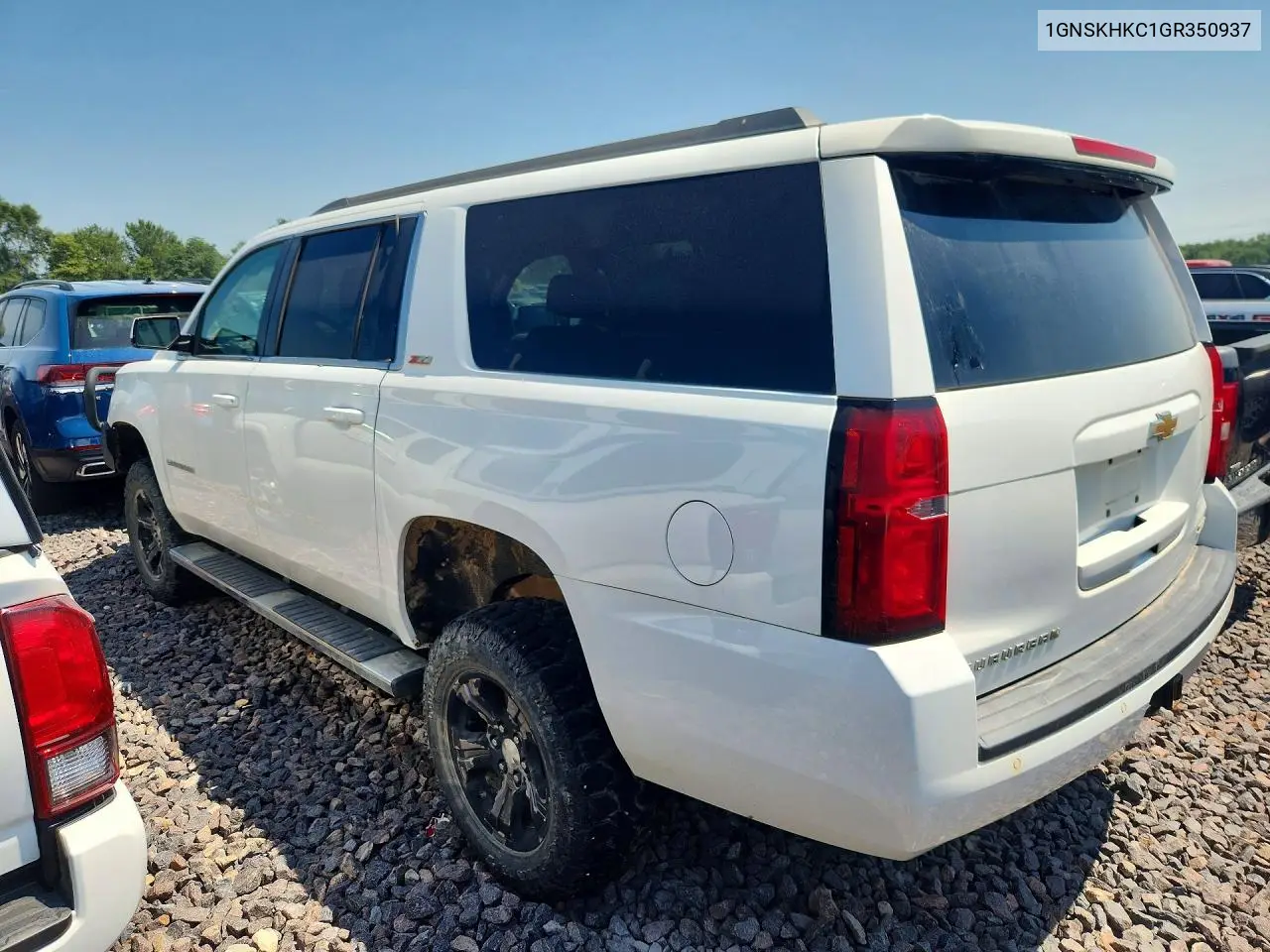 2016 Chevrolet Suburban K1500 Lt VIN: 1GNSKHKC1GR350937 Lot: 60676926