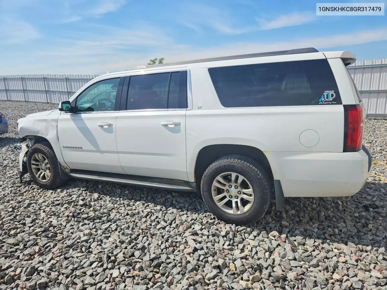 2016 Chevrolet Suburban K1500 Lt VIN: 1GNSKHKC8GR317479 Lot: 60735936