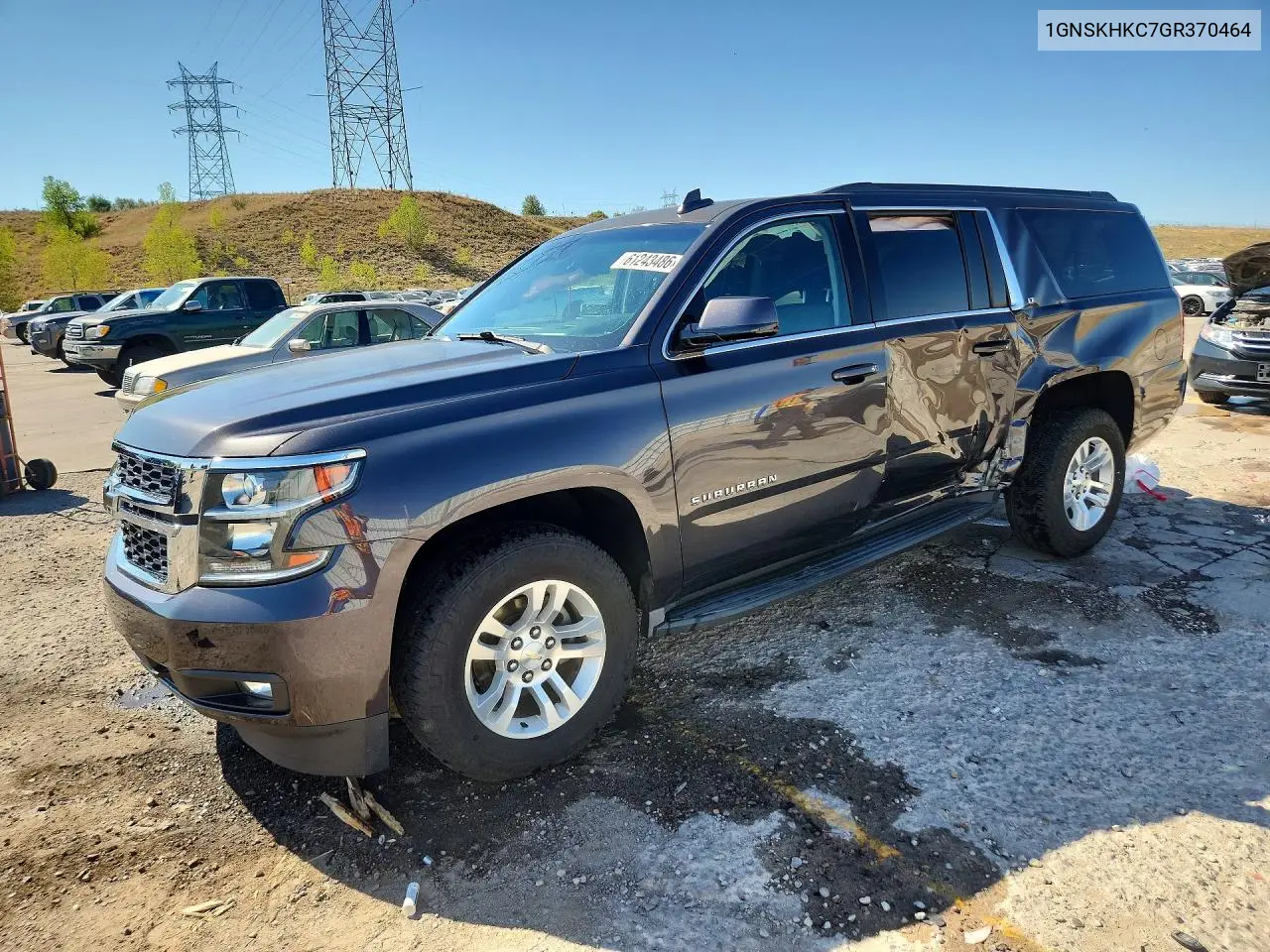2016 Chevrolet Suburban K1500 Lt VIN: 1GNSKHKC7GR370464 Lot: 61243486