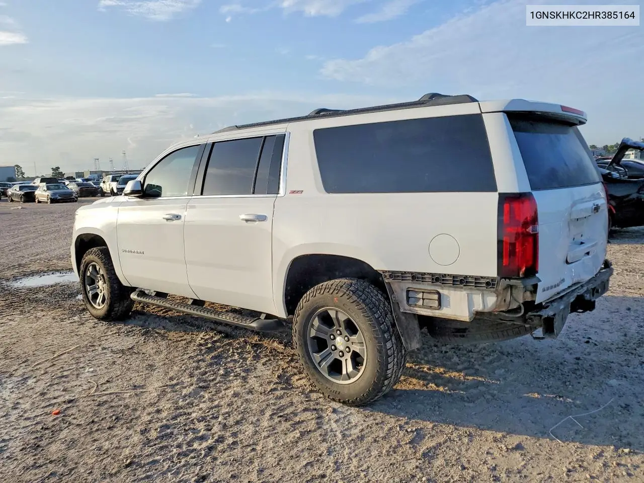 2017 Chevrolet Suburban K1500 Lt VIN: 1GNSKHKC2HR385164 Lot: 60189156